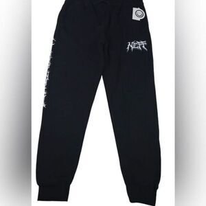 NWT NEFF Unisex Black Graphic “Weird Times” Sweatpants Joggers - Size Large